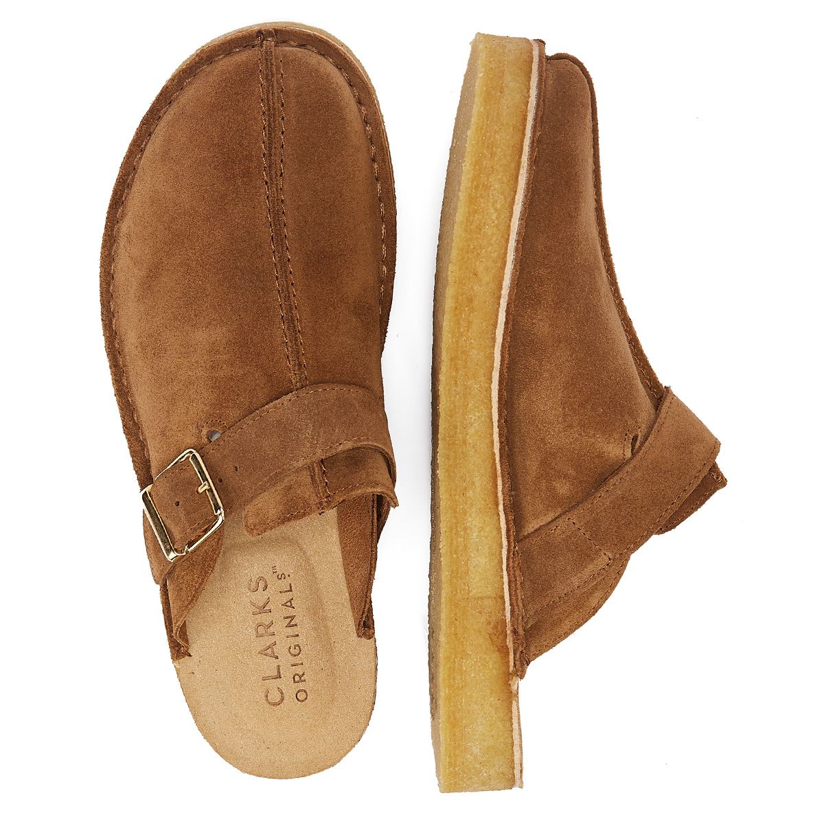 Clarks Trek Mule Wildleder Herren Braun Sandalen