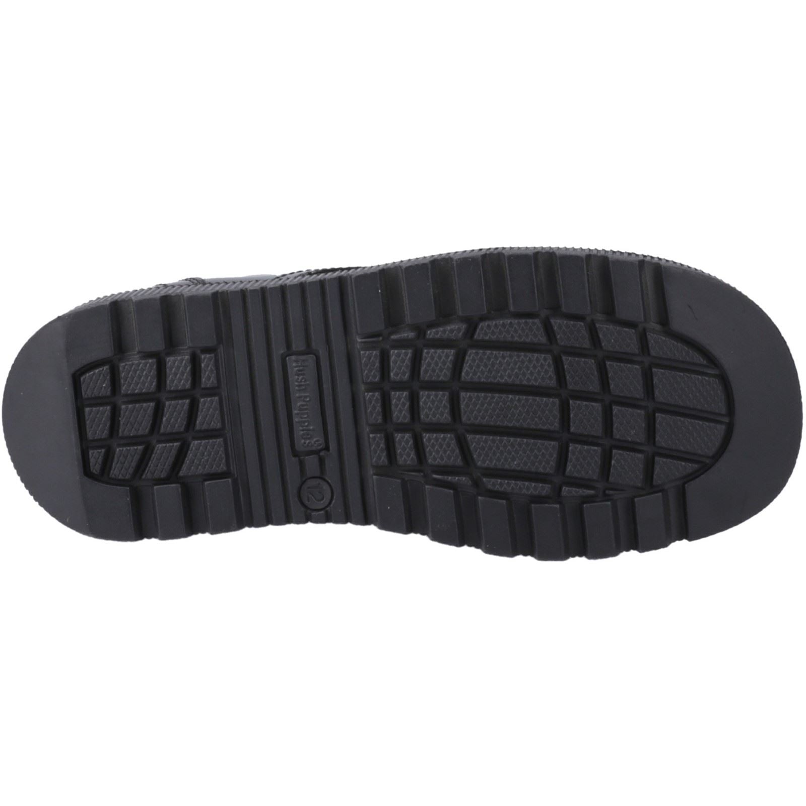 Hush Puppies Keeley Mädchenschuhe Aus Schwarzem Leder Mit Schnürung