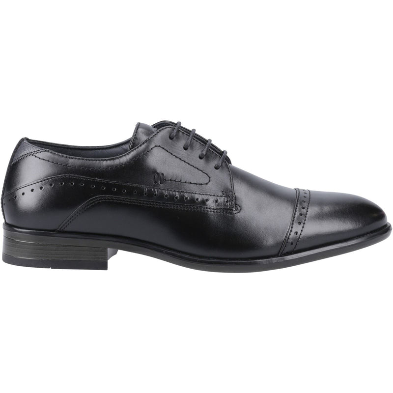 Pod Ralph Leder Herren Schwarze Oxford Schuhe