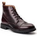 Base London Boulton Herren Bordo Leder Stiefeletten