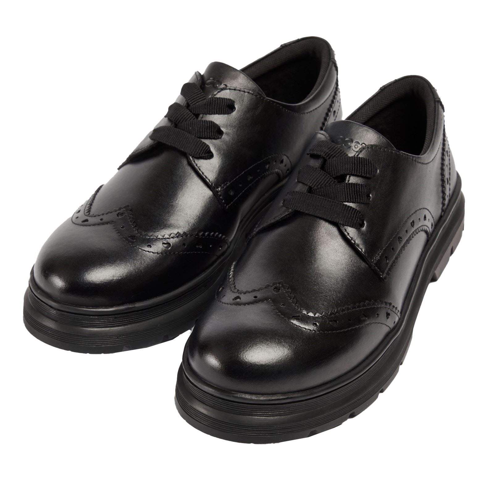 Pod Fiona Mädchen Brogues Aus Schwarzem Leder