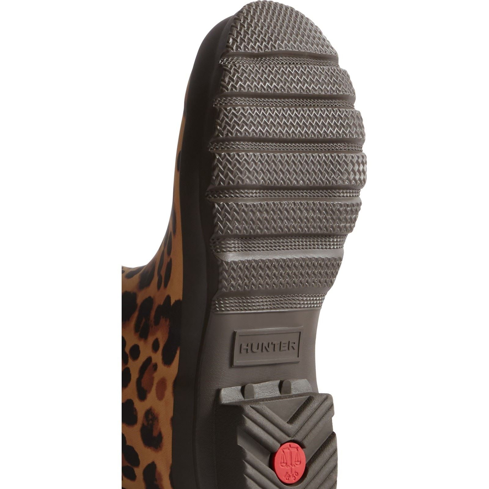 Hunter Original Damen Leopardmuster/Schokoladenbraune Gummistiefel
