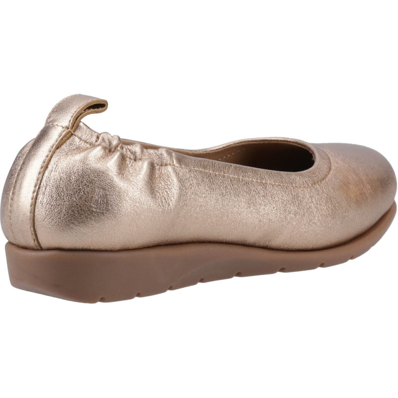 Hush Puppies Skylar Leder Damen Gold Flats