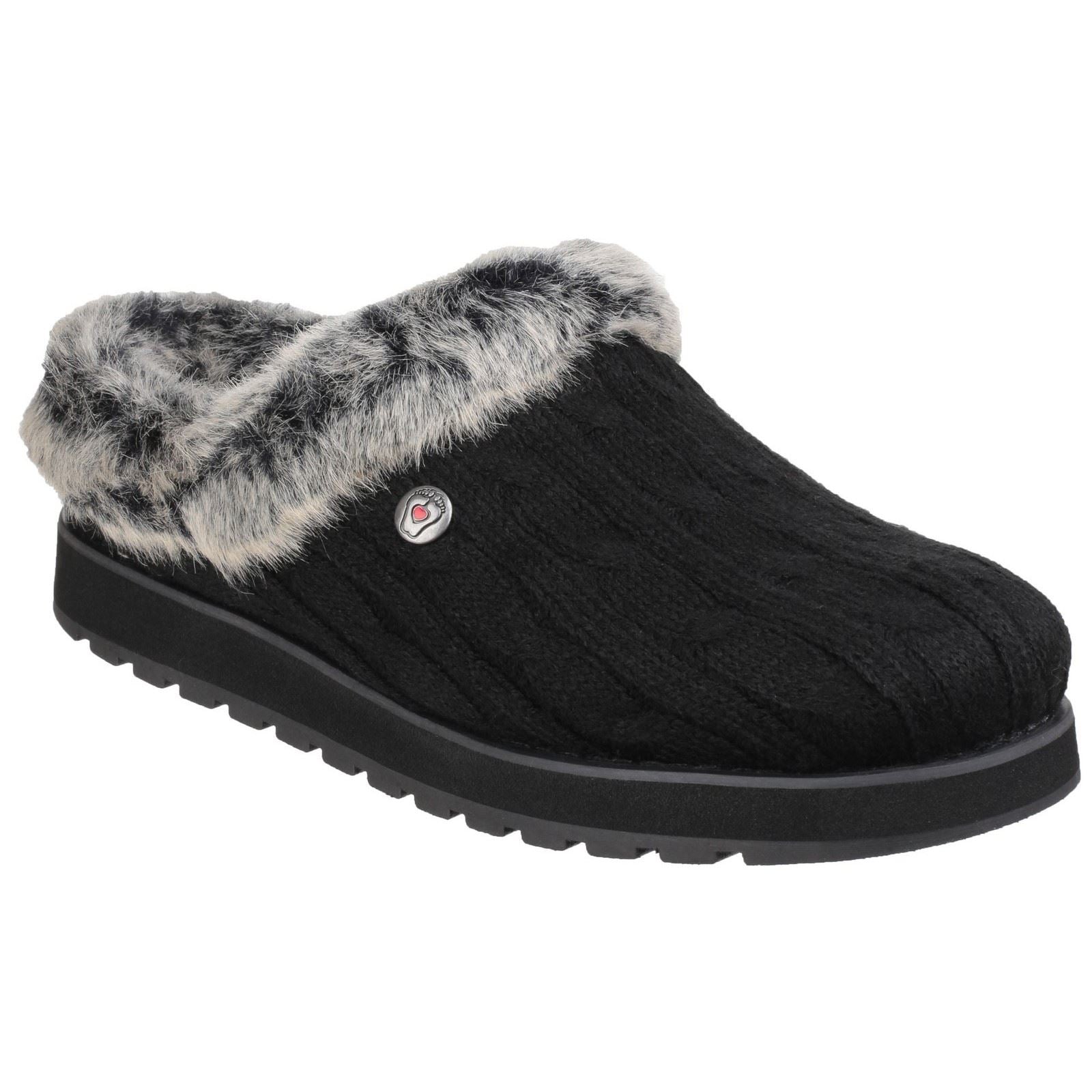 Skechers Keepsakes Ice Angel Polyester Damen Hausschuhe In Schwarz