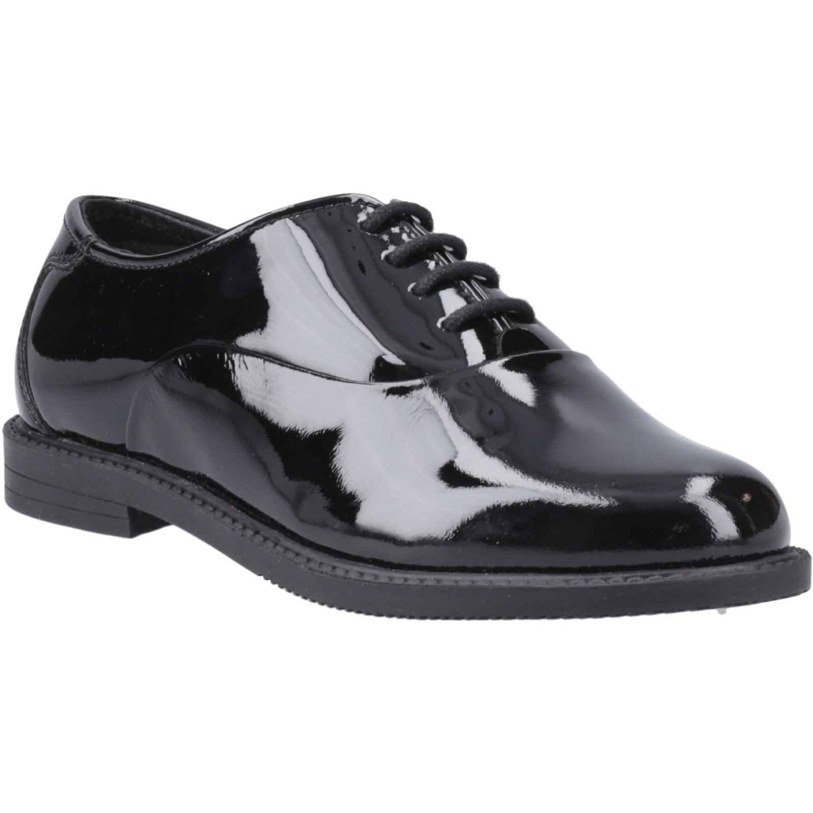Hush Puppies Nellie Patent Mädchenschuhe Aus Schwarzem Leder