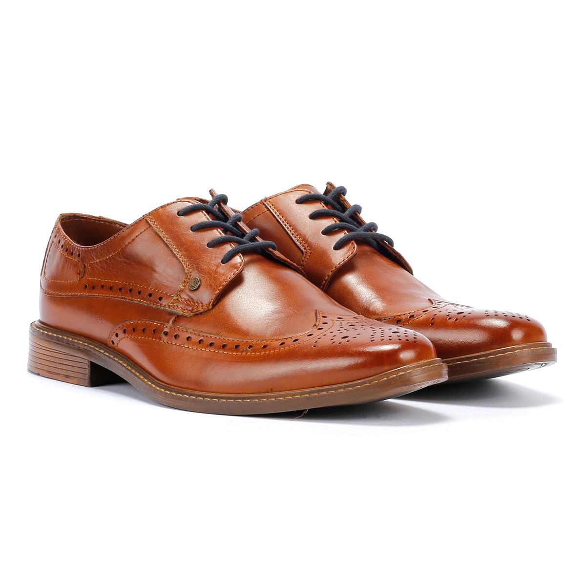 Lambretta Harvey Brogue Herren-Schnürschuhe Aus Braunem Leder