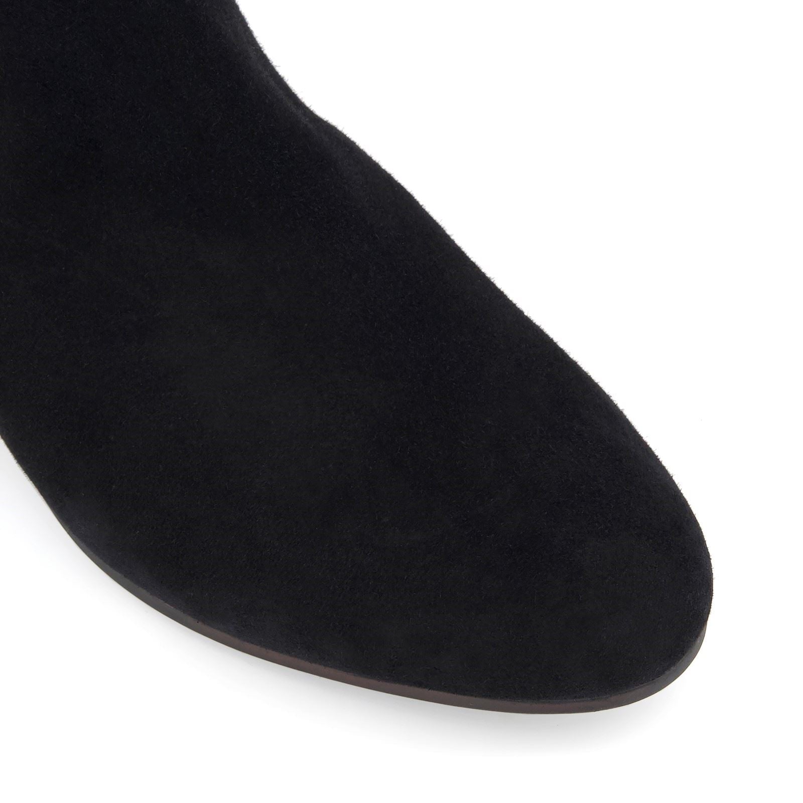 Dune Pippie Damen Stiefeletten aus schwarzem Leder mit Absatz