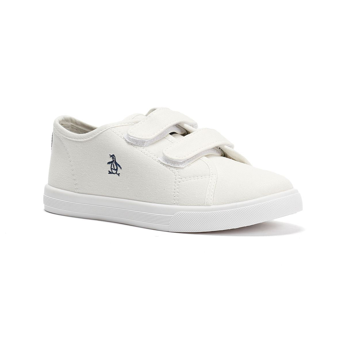 Penguin Junior Sparton Hook and loop Textile Weiße Sneakers