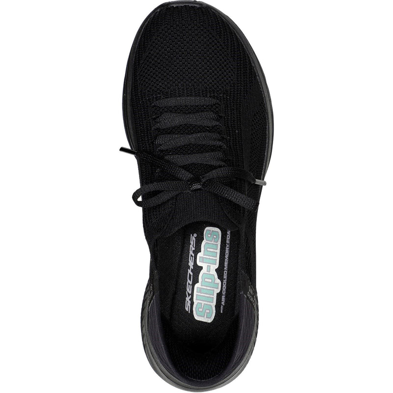 Skechers Ultra Flex 3.0 Brilliant Path Textile Damen-Sneaker In Schwarz