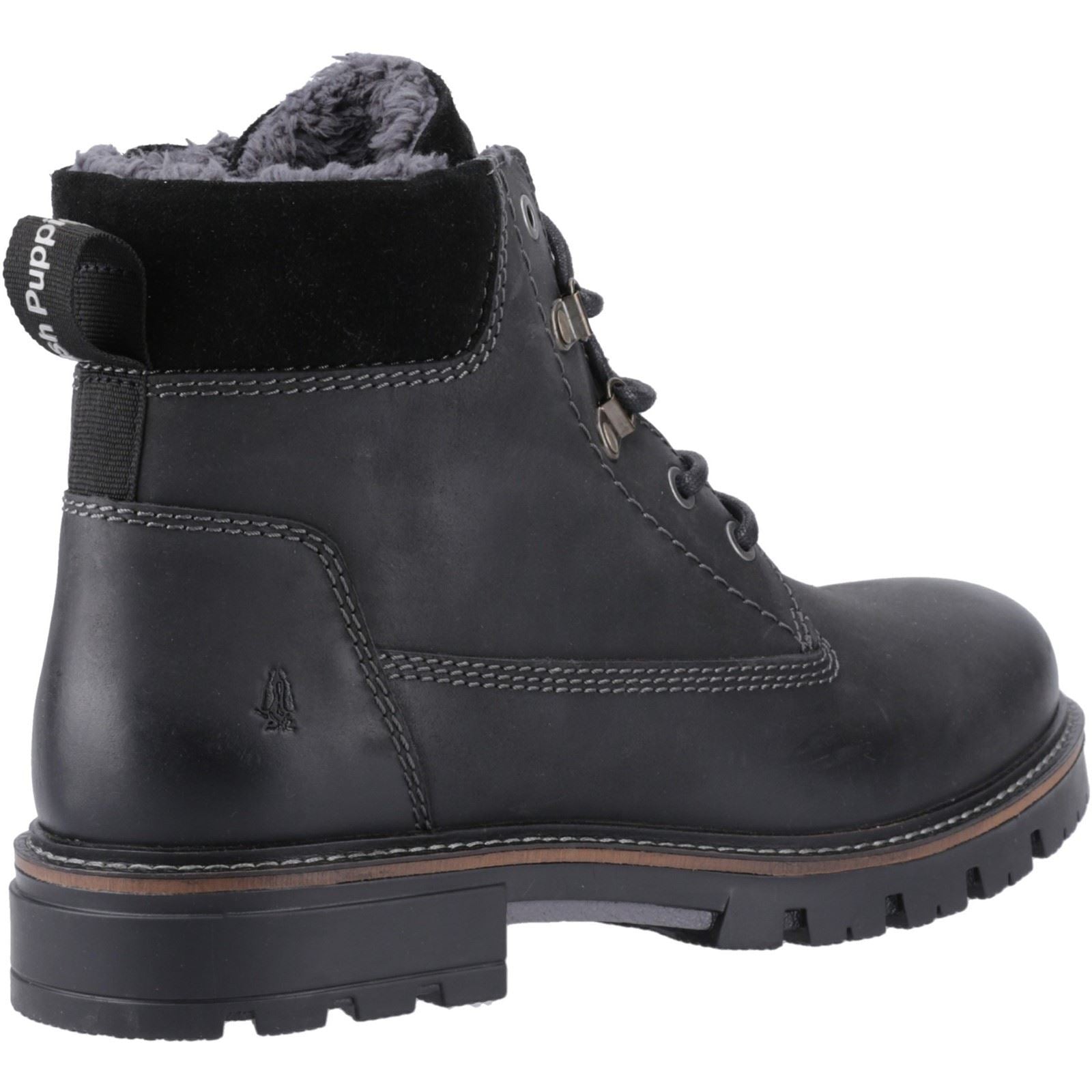 Hush Puppies Pier Herren Schwarze Farbe Leder Knöchelstiefel
