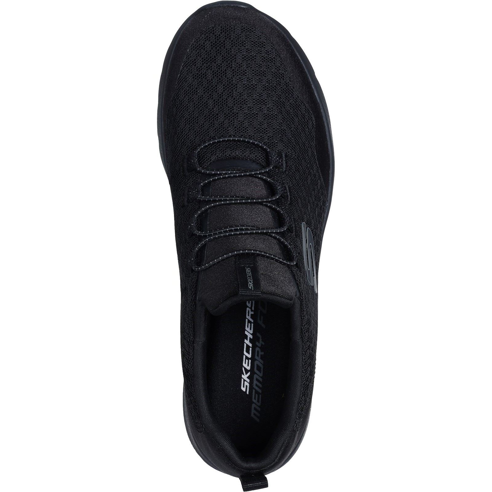 Skechers Dynamight 2.0 - Real Smooth Synthetik Damen Sneaker In Schwarz