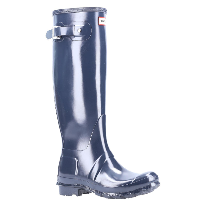 Hunter Original Tall Gloss Gummistiefel Für Damen In Marineblau