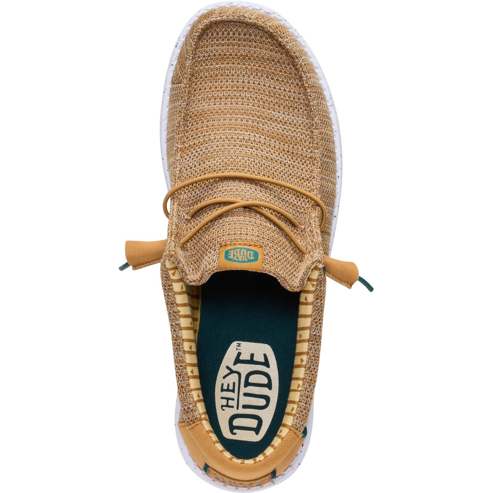 HEYDUDE Wally Stretch Sox Polyester Herren Loafers In Knochenbraun/Multi
