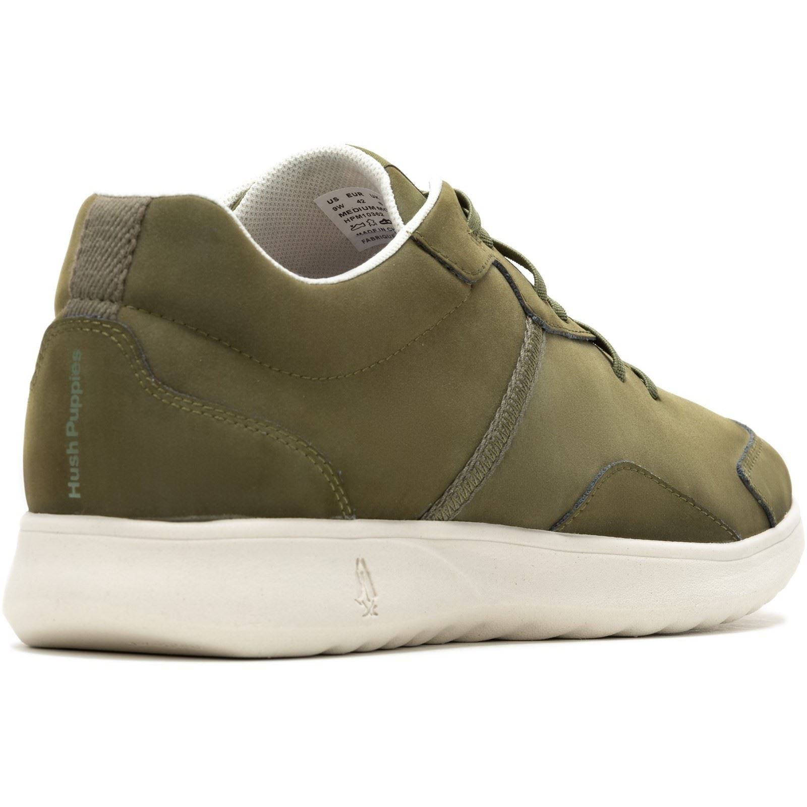 Hush Puppies The Good Leder Herren Olivgrüne Sneakers