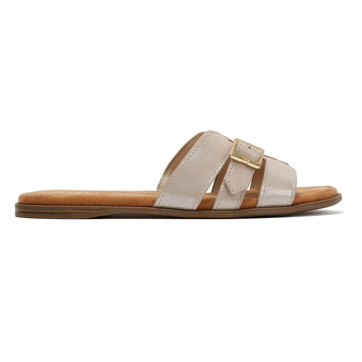 TOMS Sol Mule Leder Damen Gold Sandalen