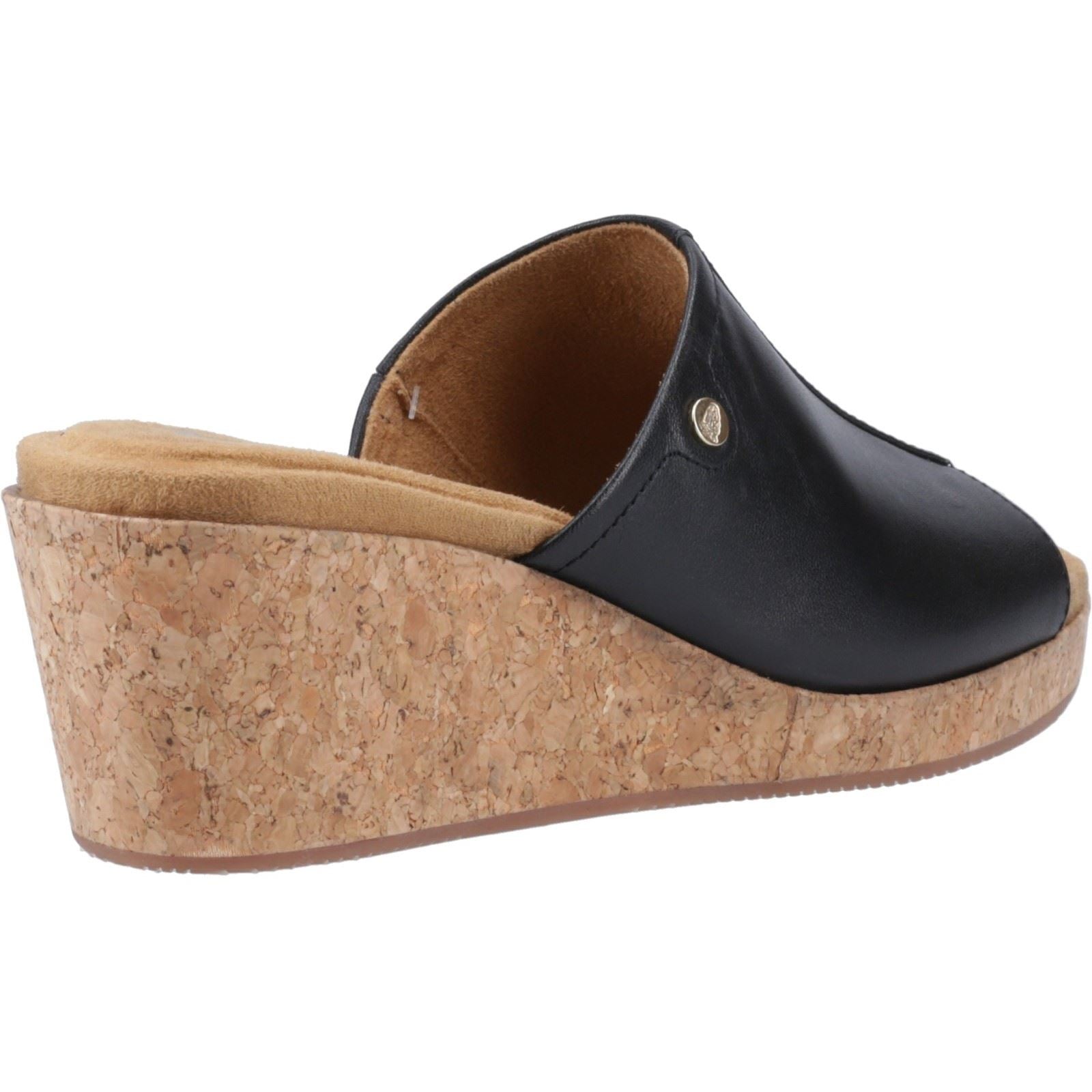 Hush Puppies Willow Damen Keilabsatzschuhe Aus Schwarzem Leder