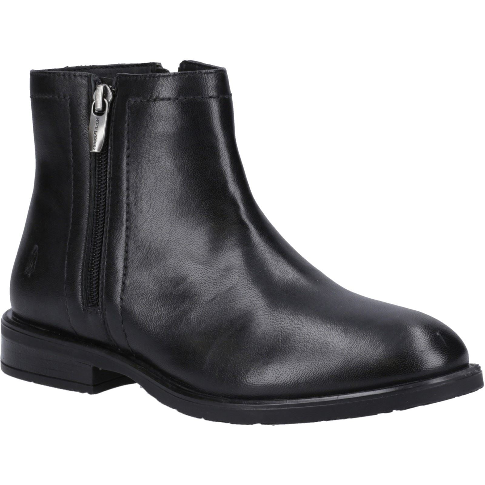 Hush Puppies Valerie Leder Damen Schwarze Stiefel