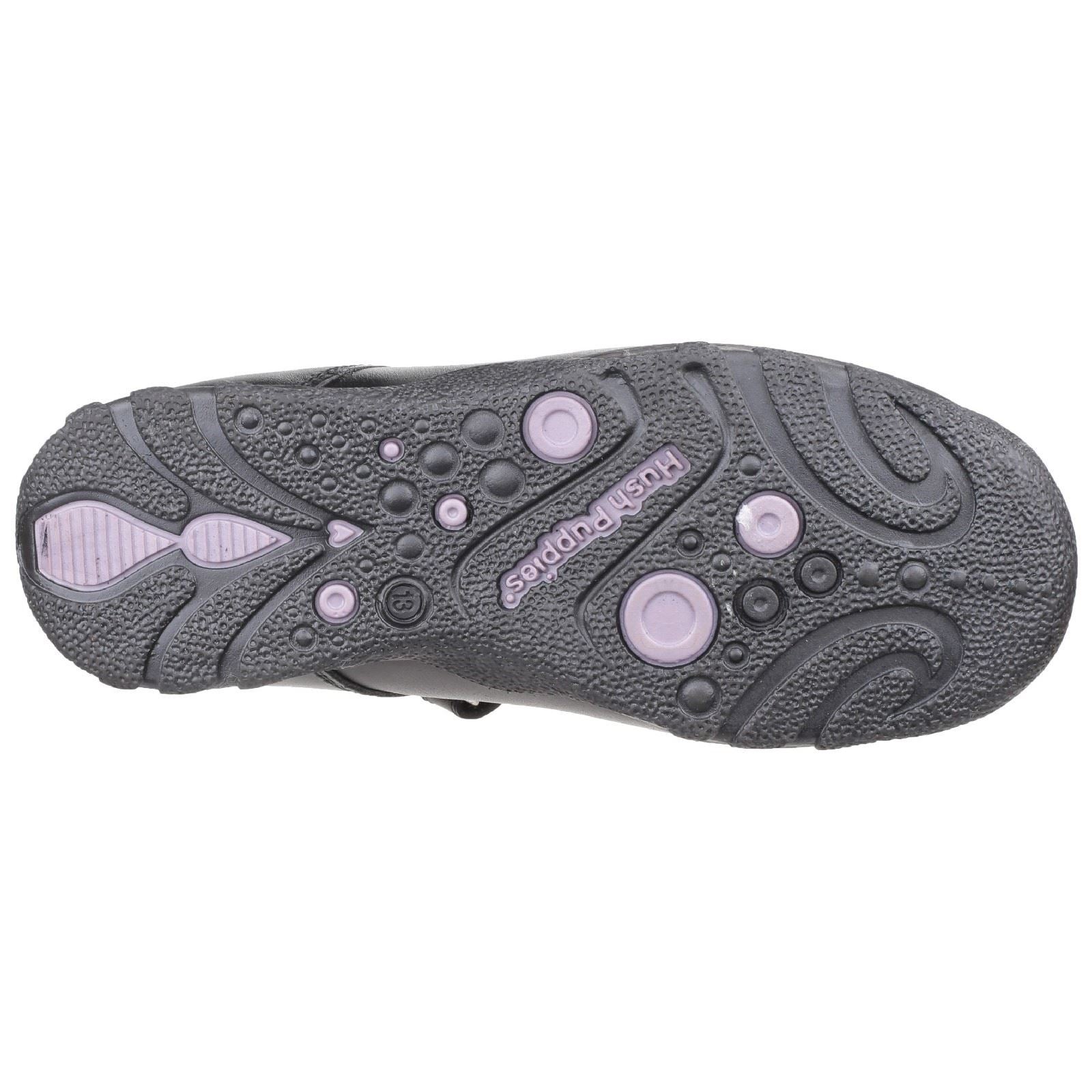 Hush Puppies Clare Senior Mädchenschuhe Aus Schwarzem Leder