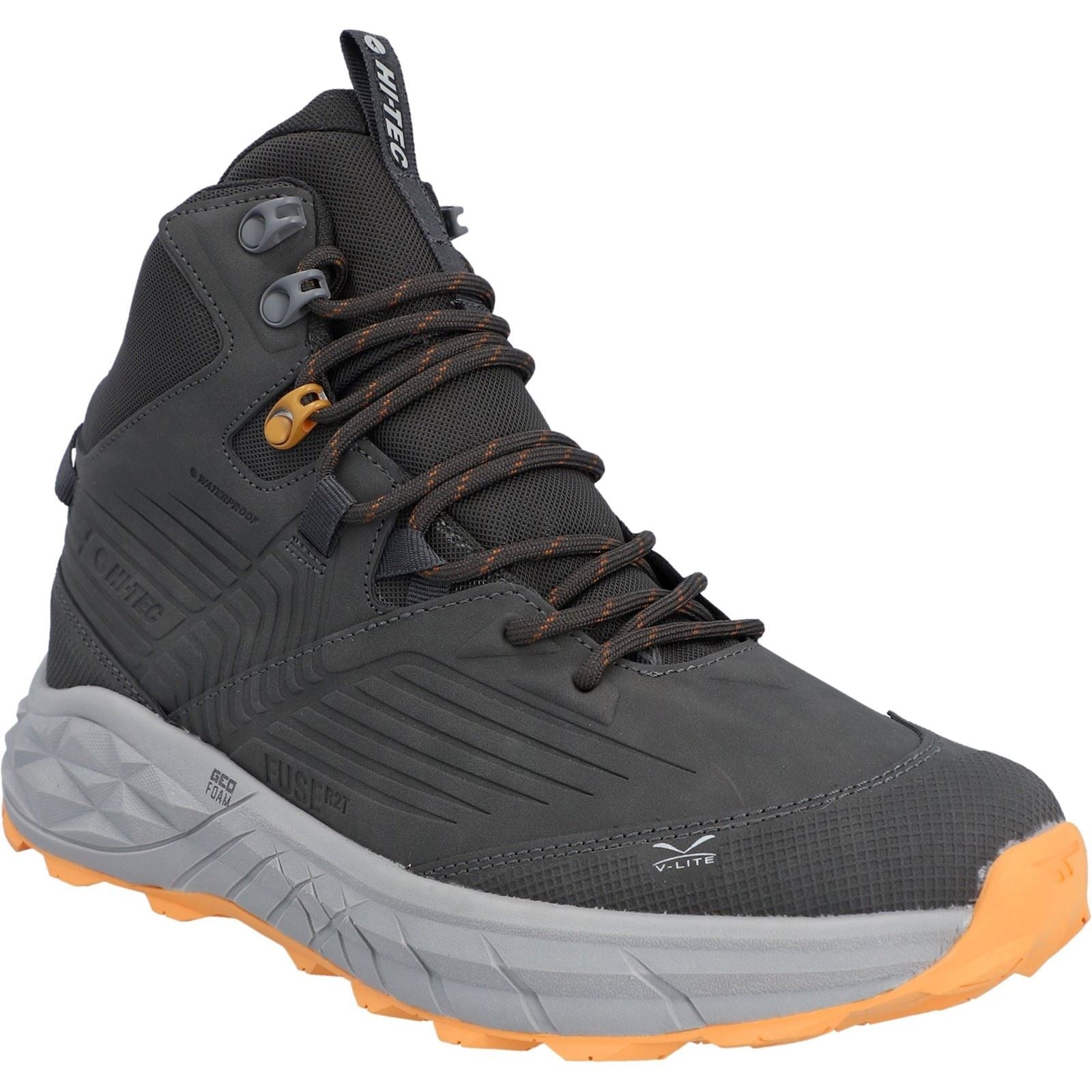 Hi-Tec Fuse Trek Mid Herren Wanderstiefel Aus Polyester In Schokoladenbraun/ Timberwolf