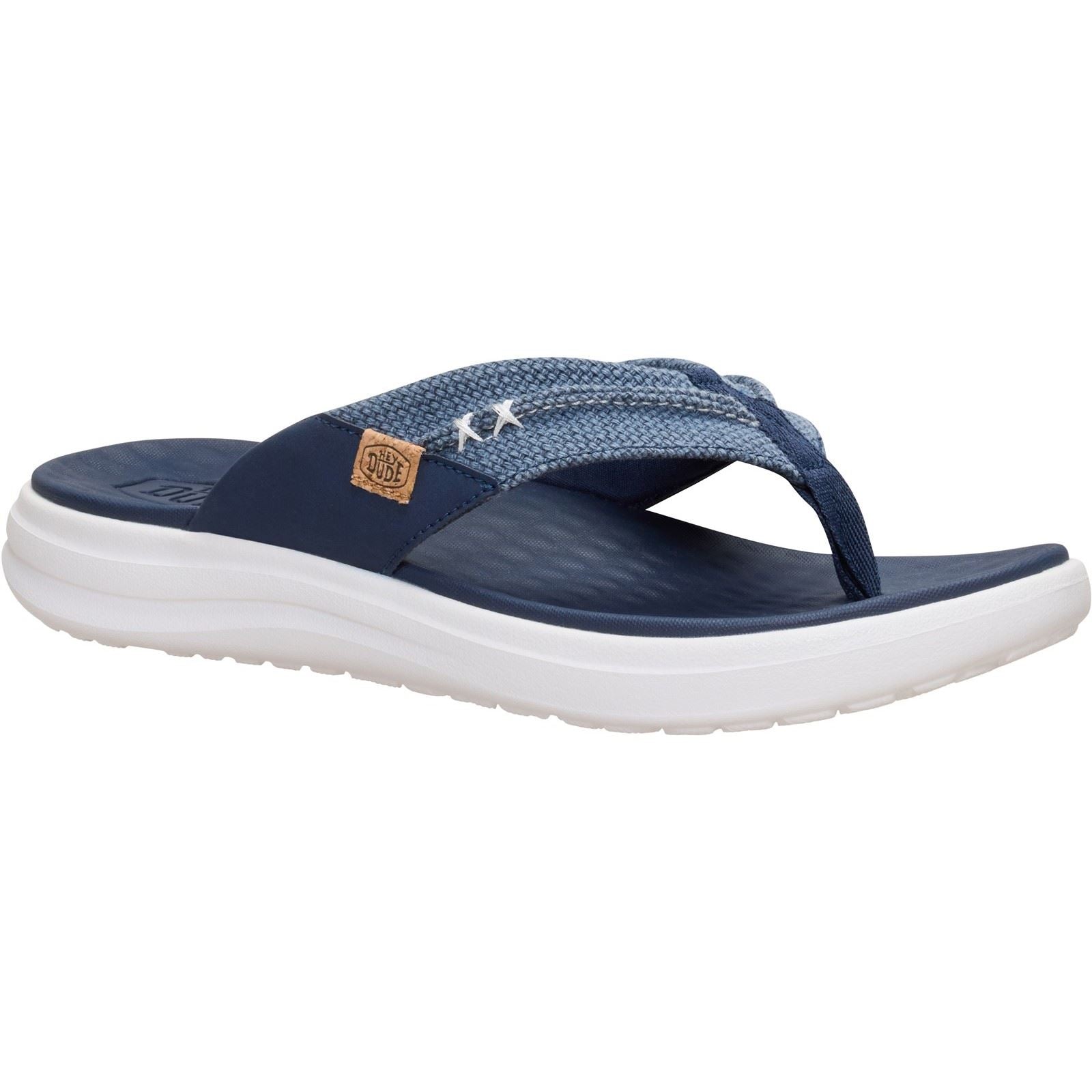 HEYDUDE Finn Flip Polyester Herren Marineblau Sandalen