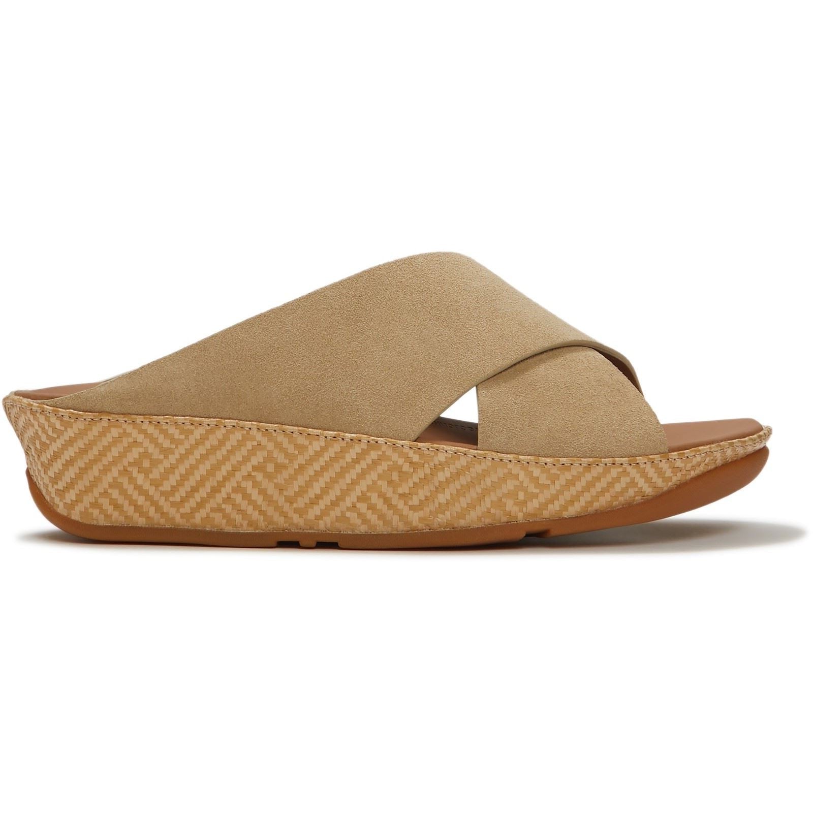Fitflop Lulu Lux Graphic-Weave Wildleder Damen Cappuccino Sandalen