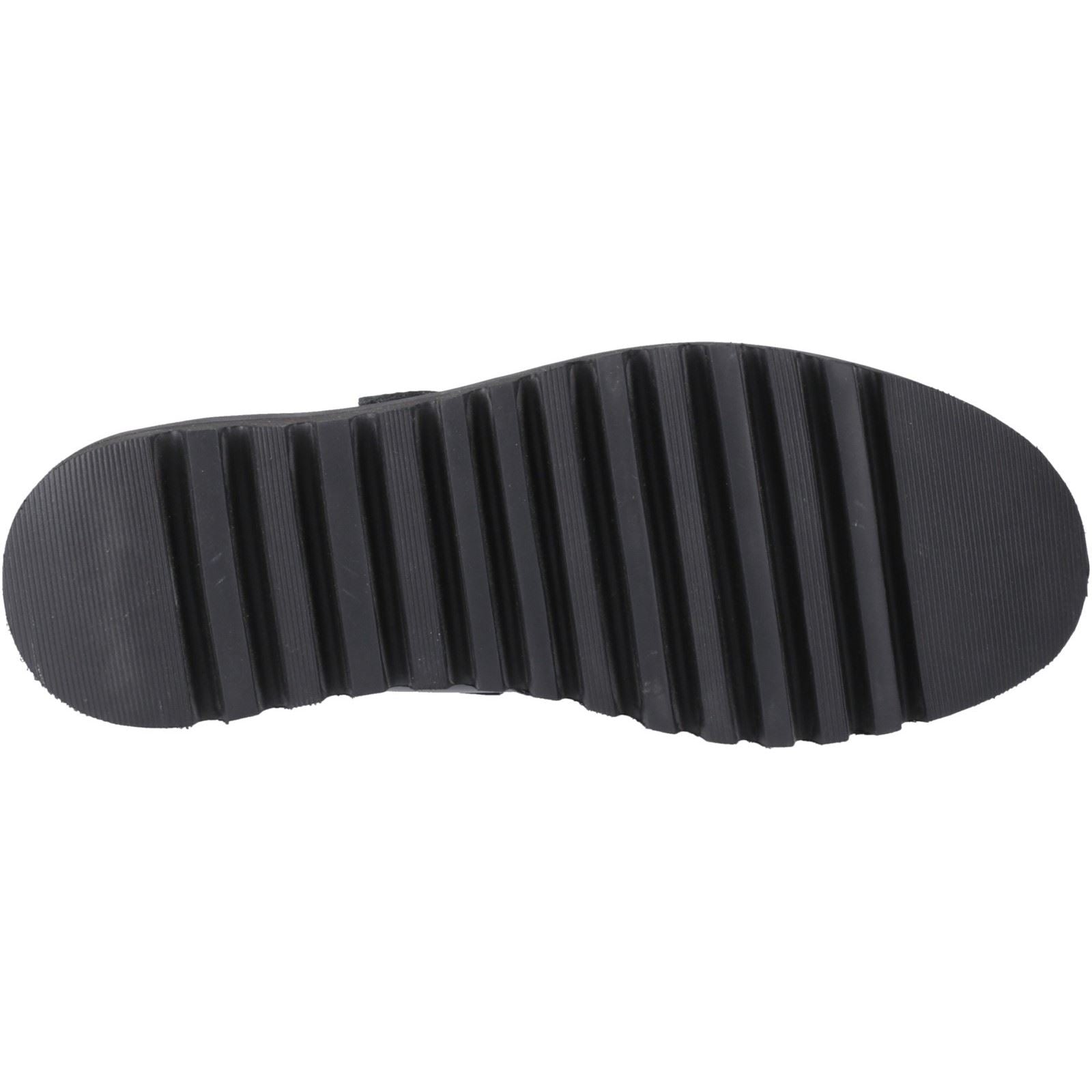 Hush Puppies Florrie T-Bar Mädchenschuhe Aus Schwarzem Leder
