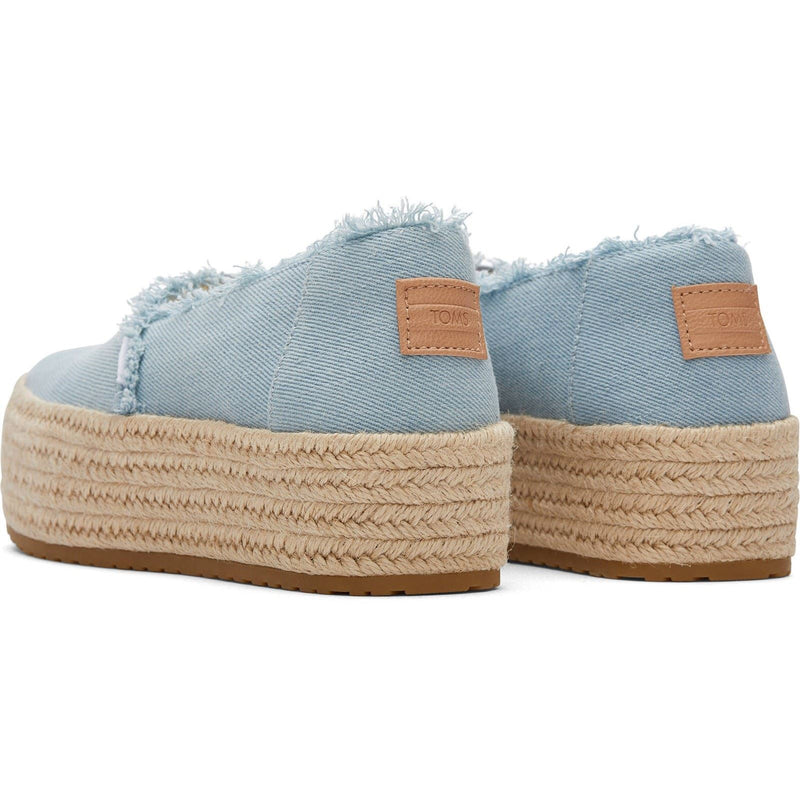 TOMS Valencia Hundert Prozent Baumwolle Damen Pastellblaue Espadrilles