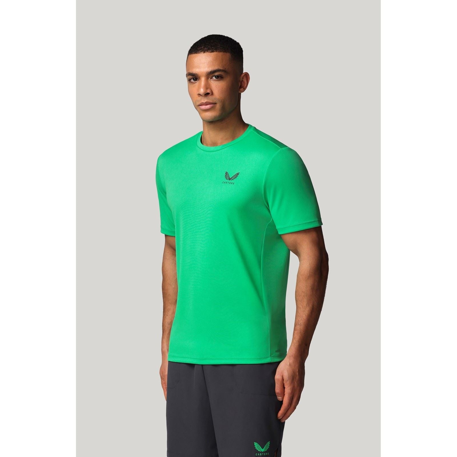 Castore Short Sleeve Polyester Herren Grünes Activewear T-Shirts