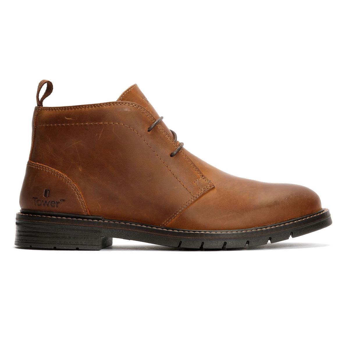 Tower London Armour Chukka Lace Leder Herren Hellbraun Stiefel