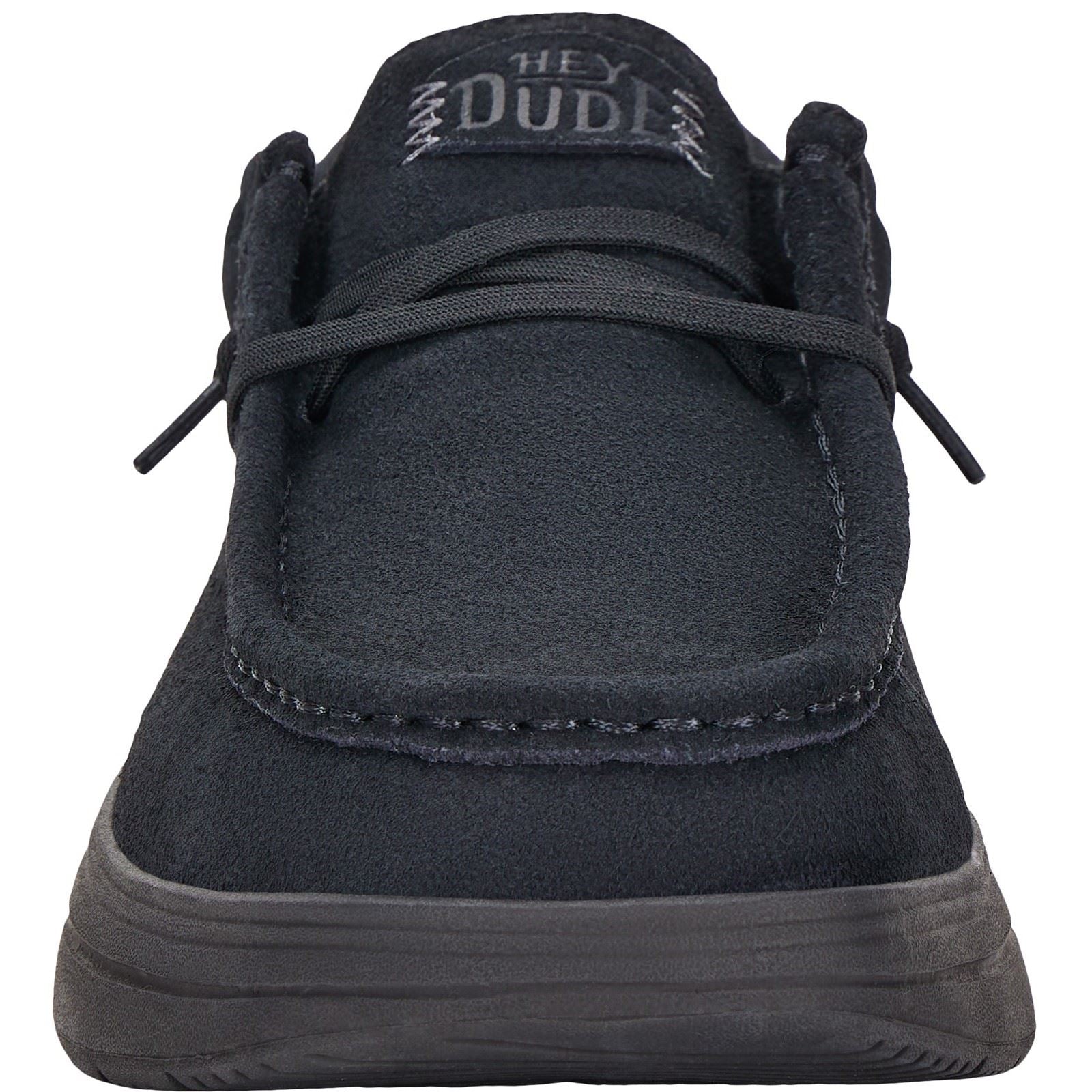 HEYDUDE Wally X Wildleder Herren Schwarze Bootsschuhe