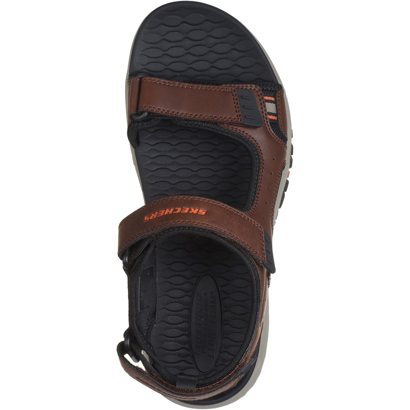 Skechers Prewitt Rigdon Synthetische Herren Sandalen In Braun/Schwarz