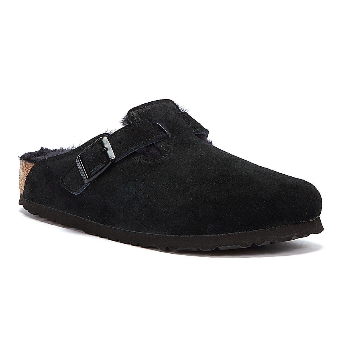 Birkenstock Boston Shearling Schwarz Hausschuhe