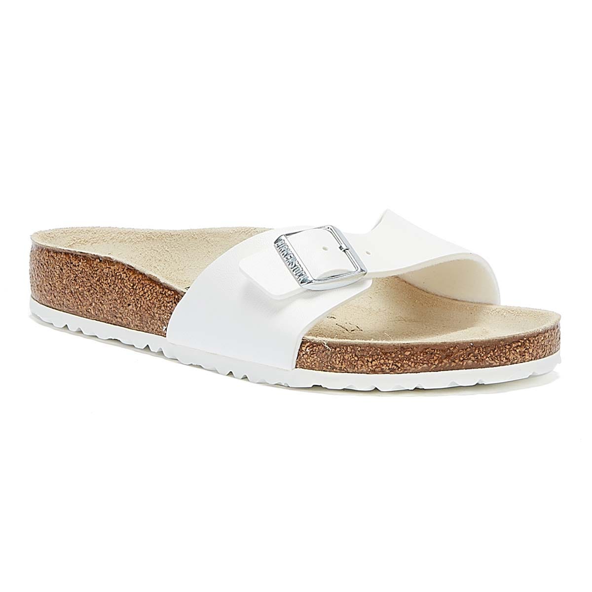 Birkenstock Madrid Birko Flor Damen Weiße Sandalen