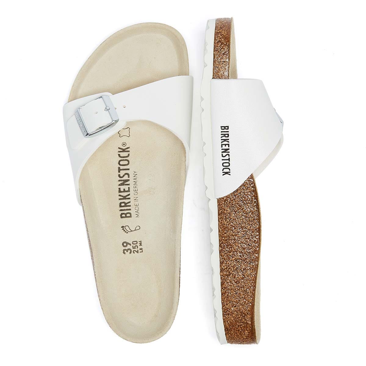 Birkenstock Madrid Birko Flor Damen Weiße Sandalen