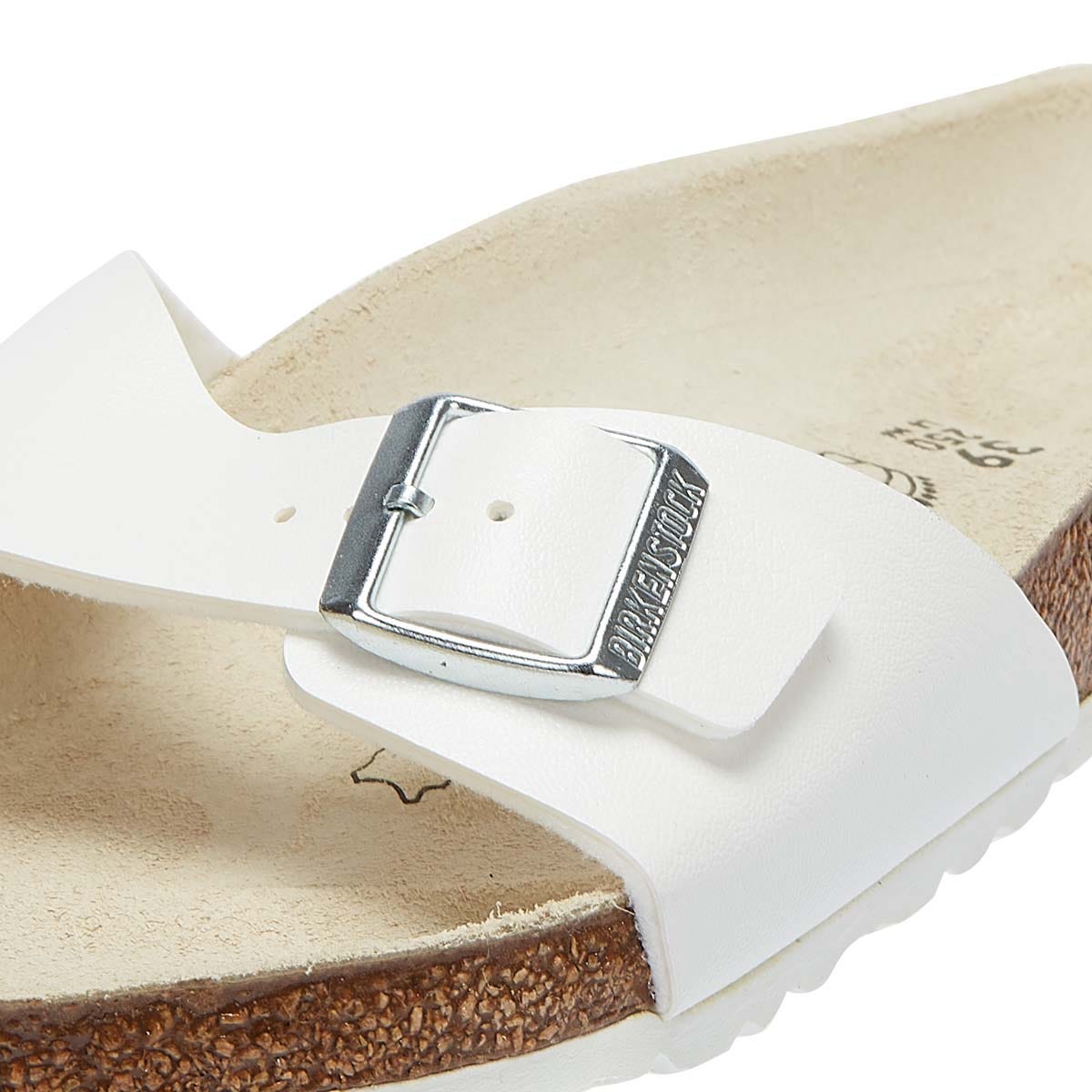 Birkenstock Madrid Birko Flor Damen Weiße Sandalen