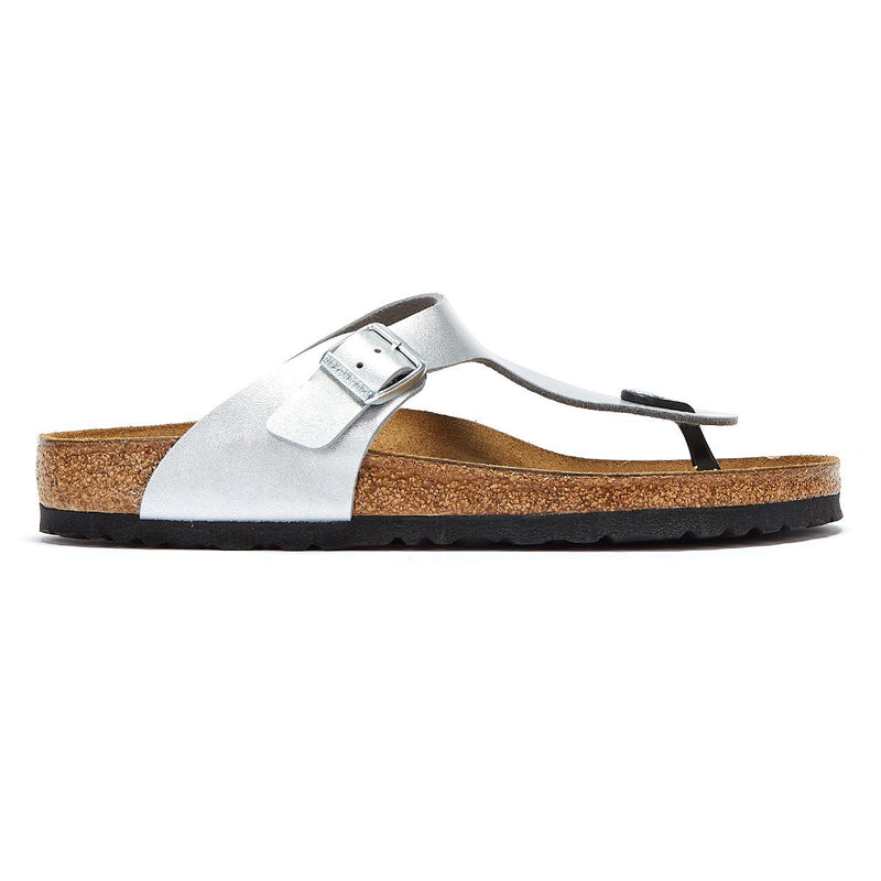 Birkenstock Gizeh Birko Flor Damen Silber Sandalen