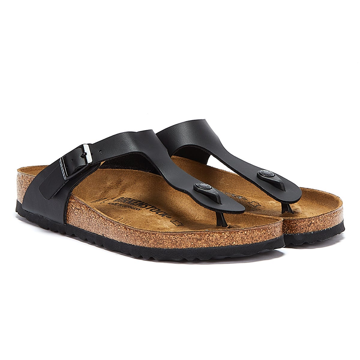 Birkenstock Gizeh Birko-Flor Damen Schwarz Sandalen