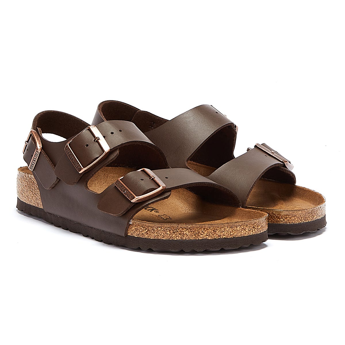 Birkenstock Milano Birko Flor Dunkelbraun Sandalen