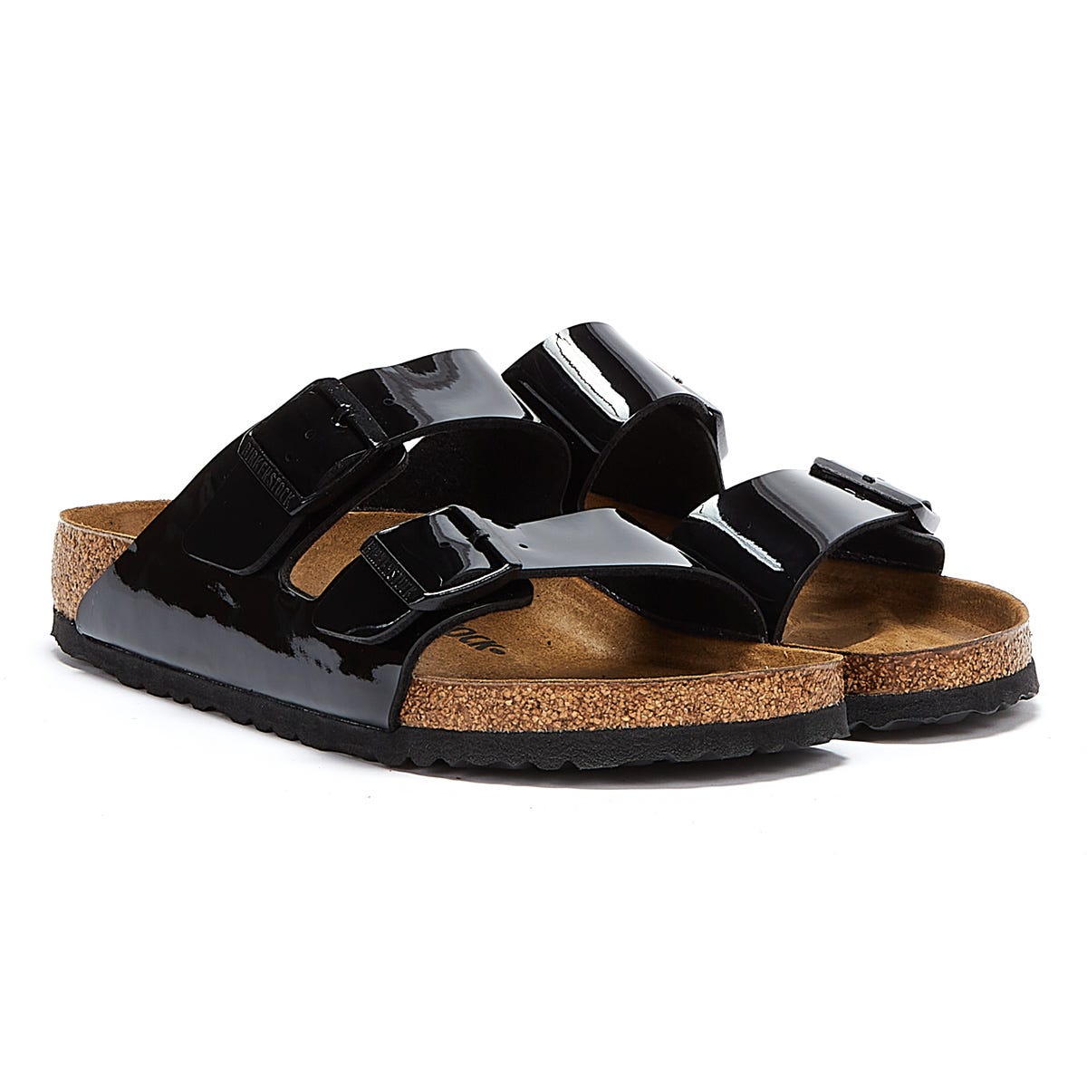 Birkenstock Arizona Birko Flor Patent Damen Schwarz Sandalen