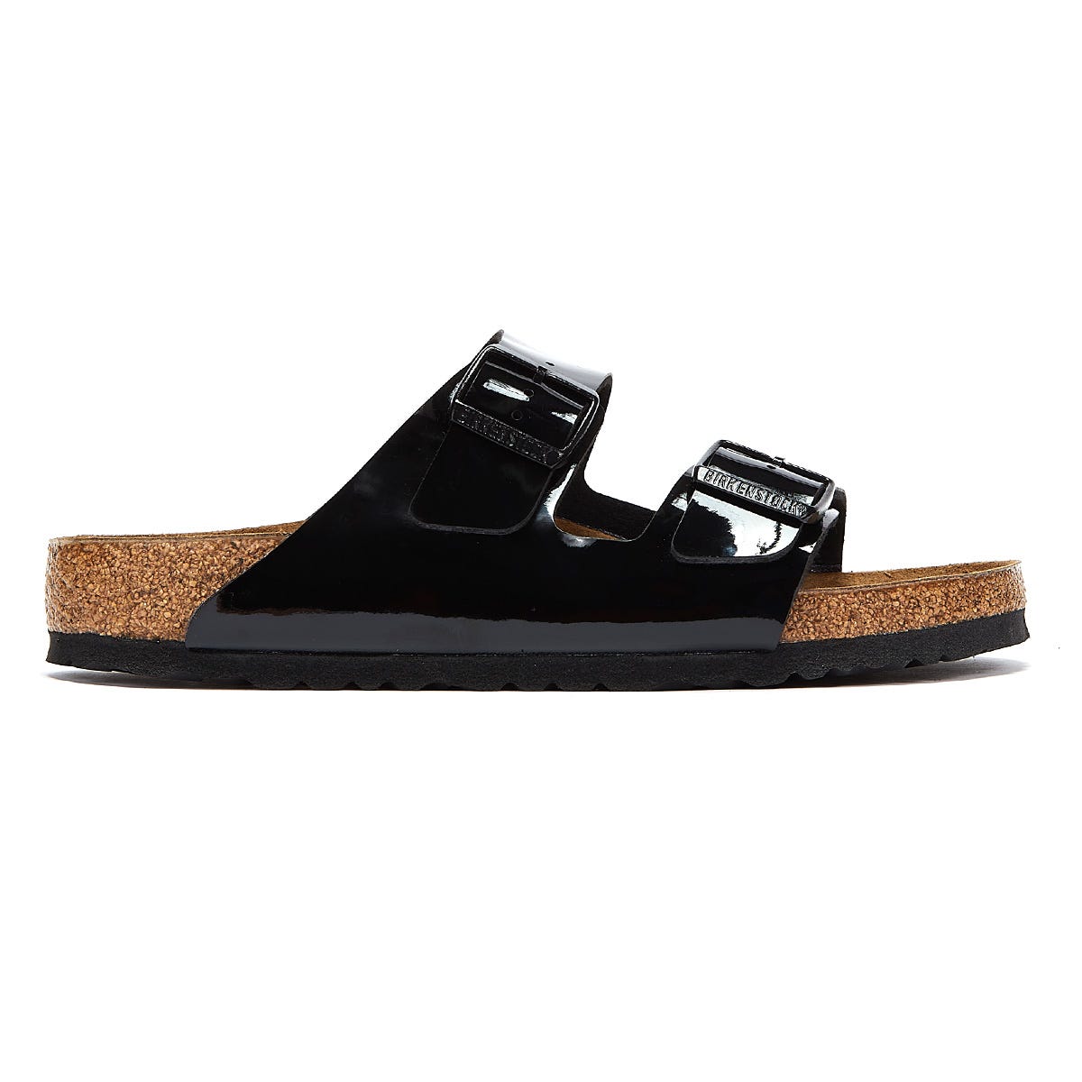 Birkenstock Arizona Birko Flor Patent Damen Schwarz Sandalen