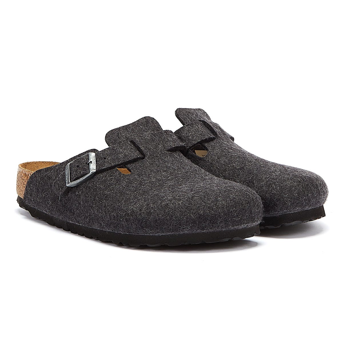 Birkenstock Boston Grau Hausschuhe
