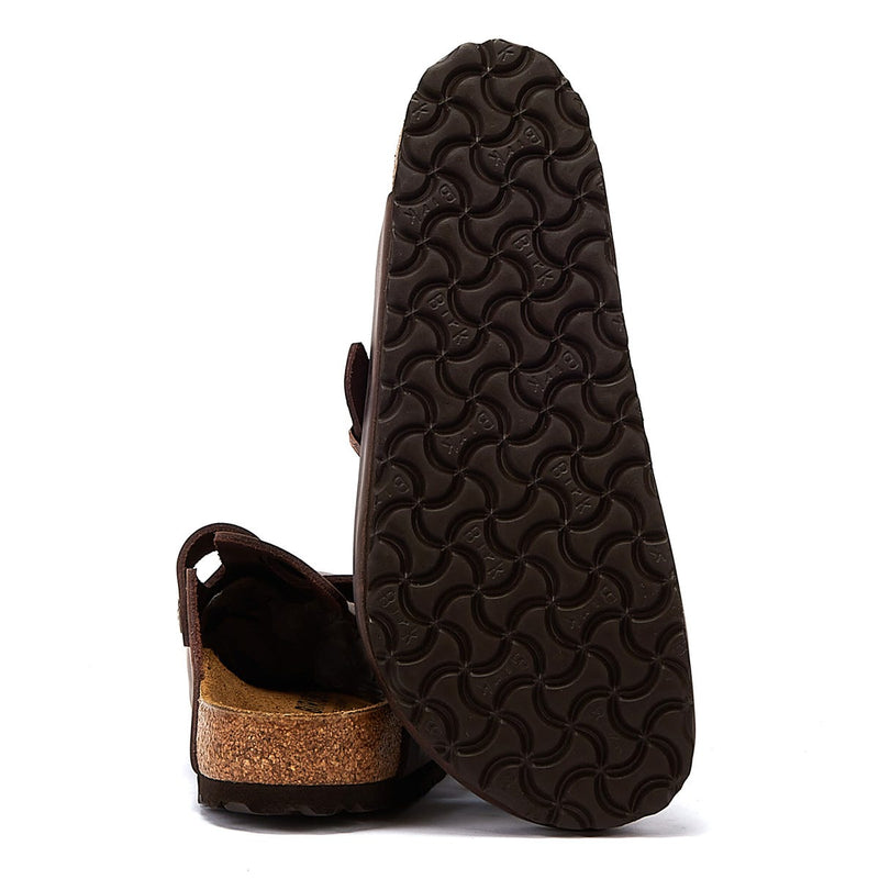 Birkenstock Boston Geöltes Nubukleder Habana Hausschuhe