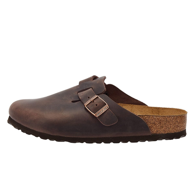 Birkenstock Boston Geöltes Nubukleder Habana Hausschuhe