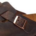 Birkenstock Boston Geöltes Nubukleder Habana Hausschuhe