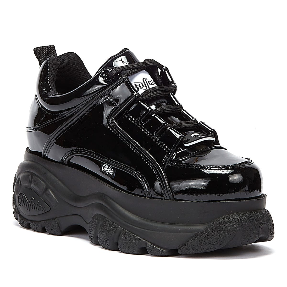 Buffalo London 2.0 Patent Damen-Sneaker in Schwarz