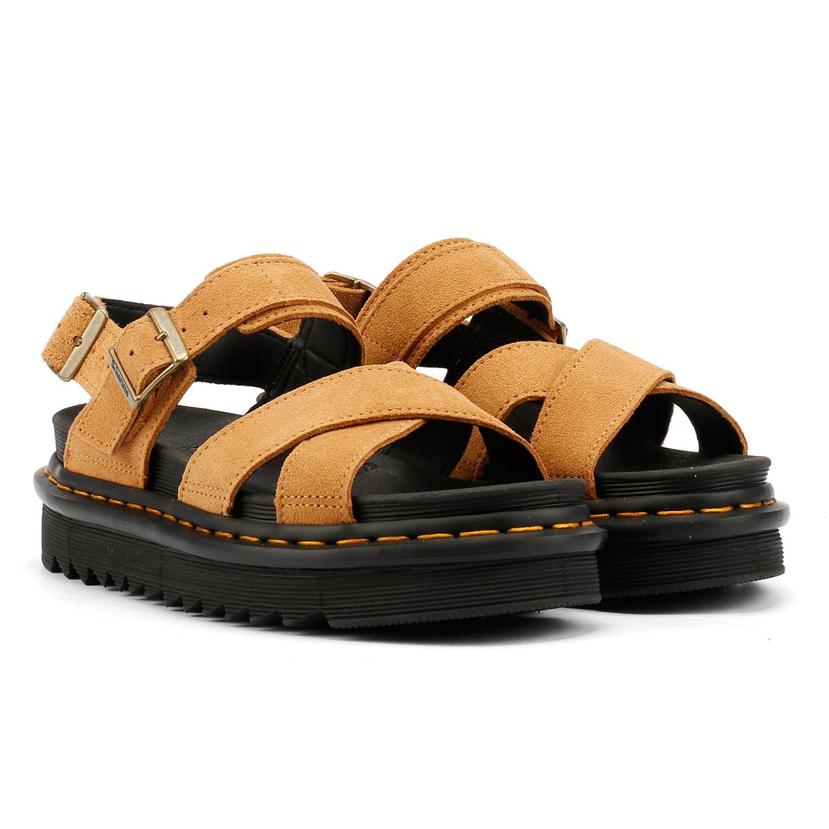 Dr. Martens Voss II EH Damen Sandalen Aus Wildleder In Braun
