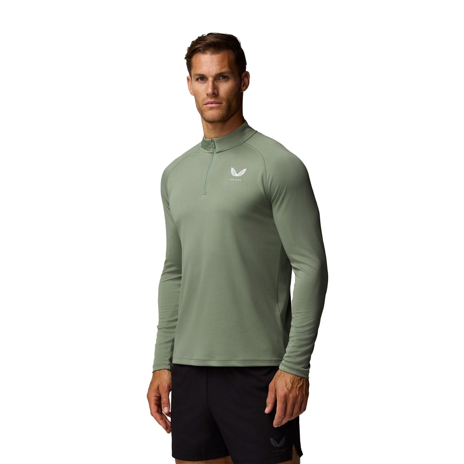 Castore Adapt Training 1/4 Zip Top Polyester Herren Blaue Sport-T-Shirts