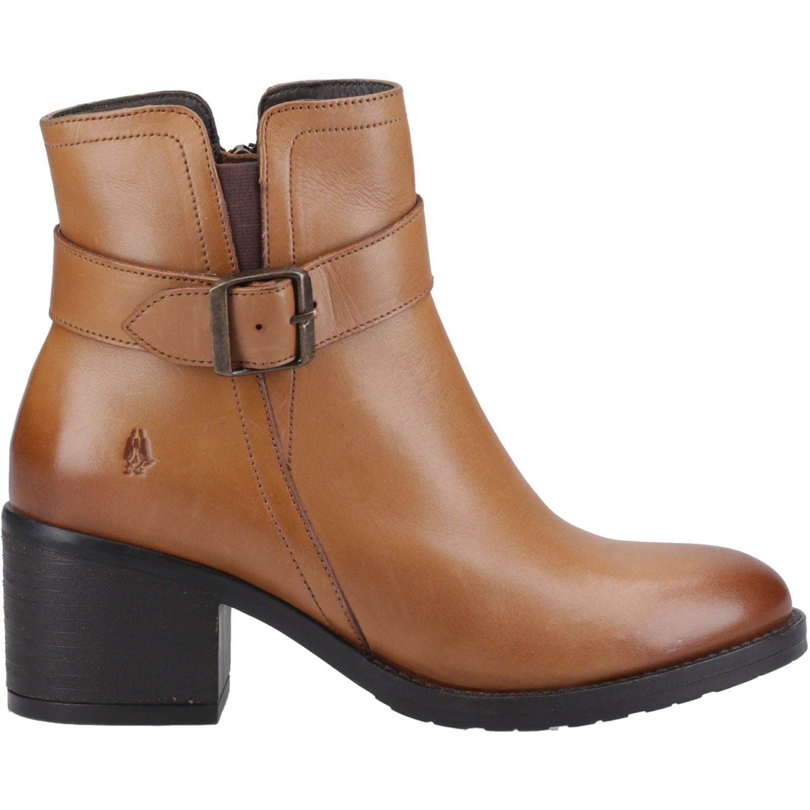 Hush Puppies Hensley Damen Stiefeletten aus braunem Leder mit Absatz