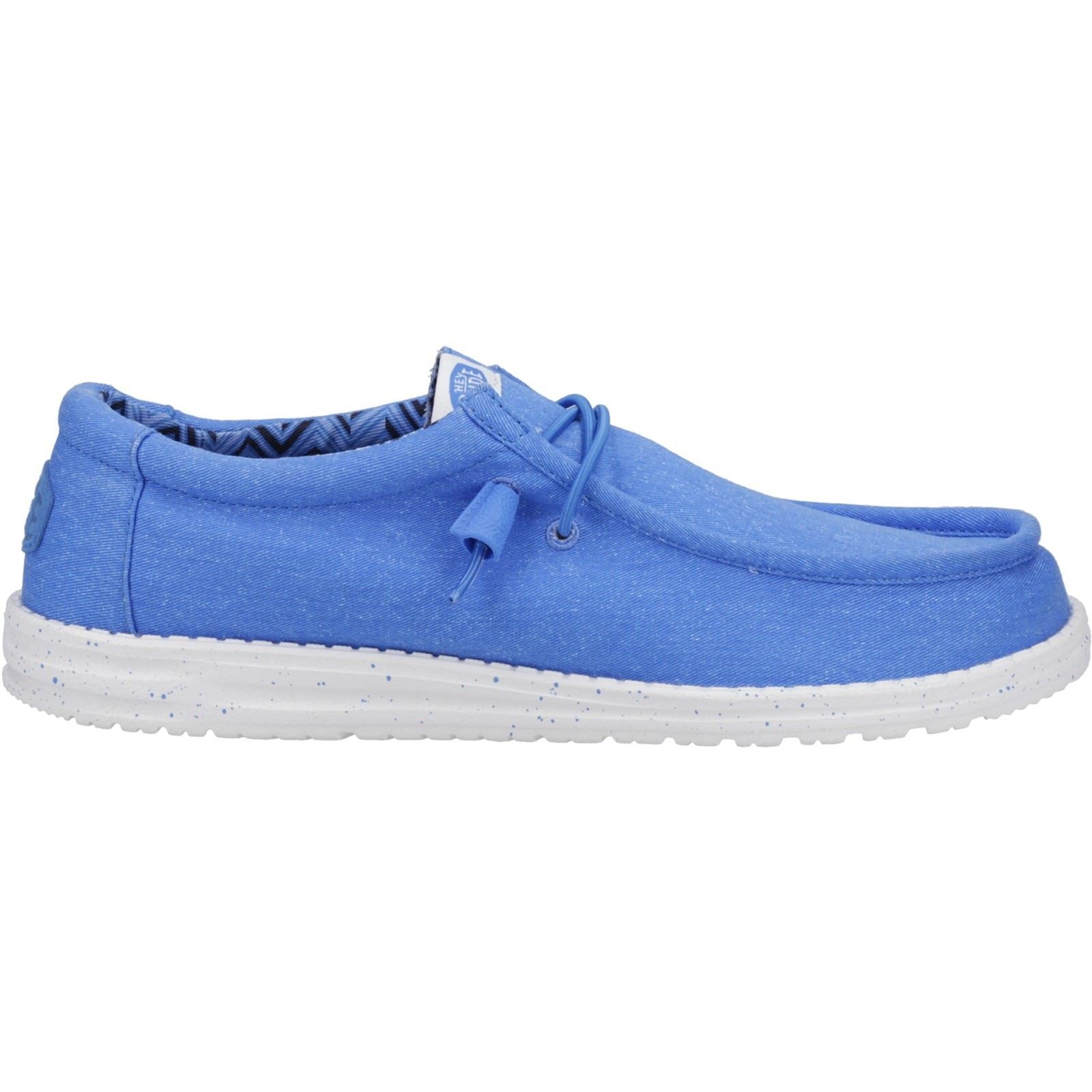 HEYDUDE Wally Canvas 100% Baumwolle Herren Blauen Bootsschuhe