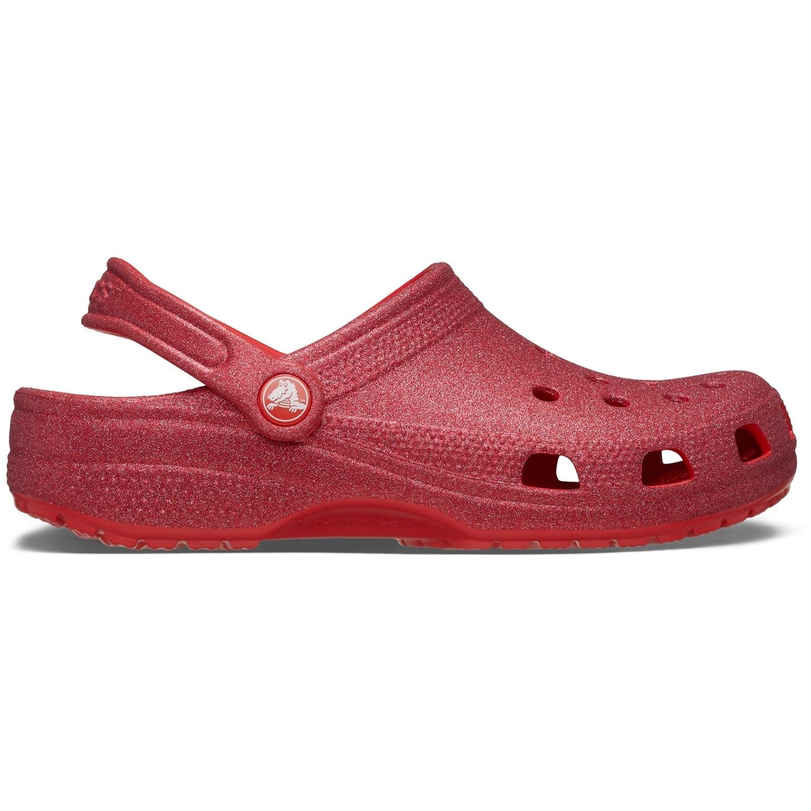 Crocs Classic Glitter Thermoplastische Kirschrote Clogs